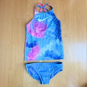 Nike Blue and Pink Swimwear